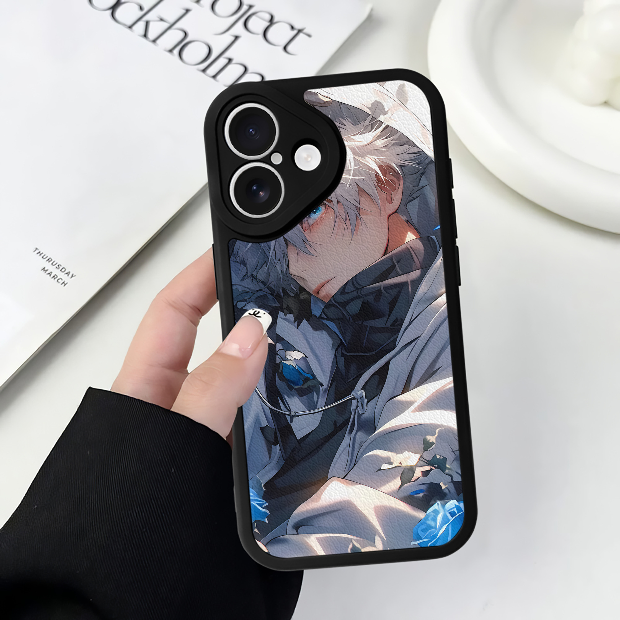 （画像用） 呪術廻戦 Jujutsu Kaisen 【iPhone 16シリーズ対応】シリコンスマホケース（レザー調） 材質：シリコン